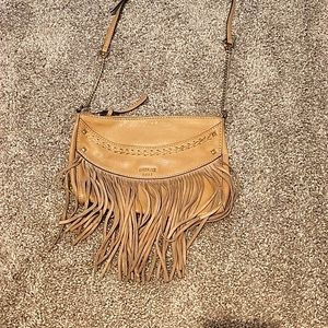 Guess leather fringe crossbody